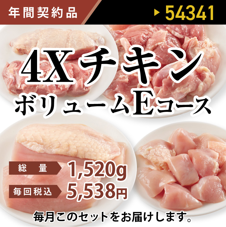 4ＸチキンボリュームＥコース