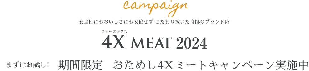 4Xミート2023 おためしキャンペーン実施中